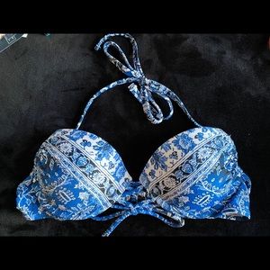 blue bikini top